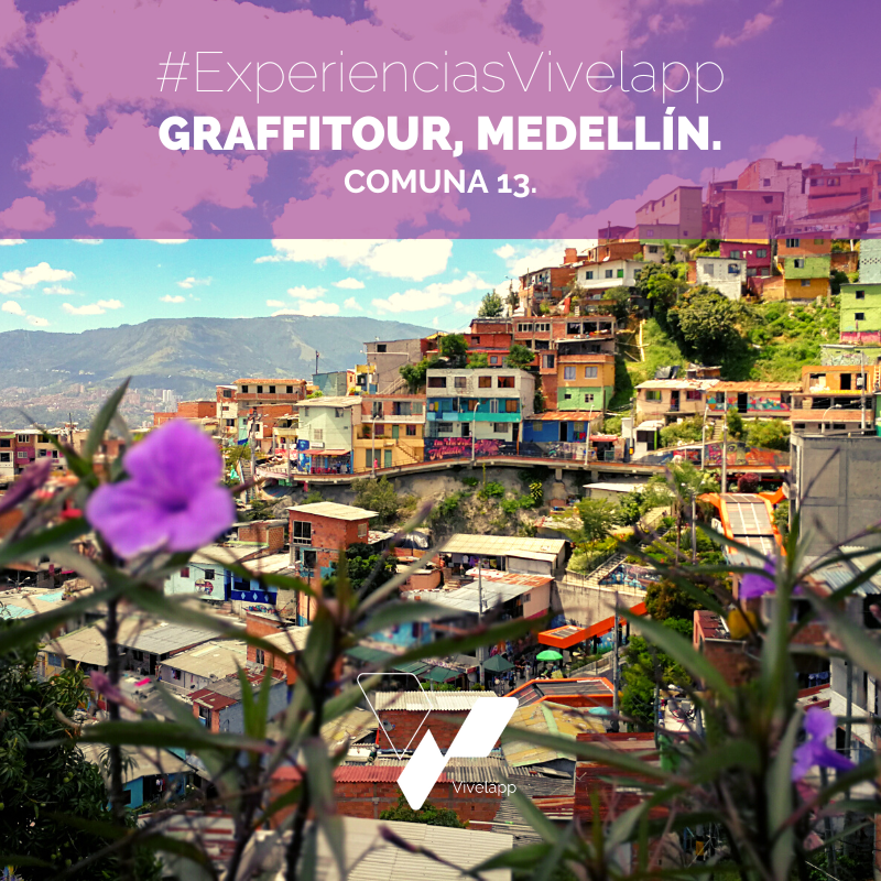 Vivelapp en el Graffitour, Comuna 13 de Medellín